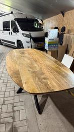 Mango eettafel op kruispoot 240 cm x 100 cm, Ophalen, 50 tot 100 cm, Vijf personen of meer, Overige vormen