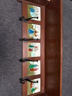 5 zeldzame Boizenburg tegels Henri Cassiers in kapstok, Gebruikt, Minder dan 100 cm, Hout, Ophalen