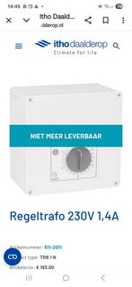 Regeltrafo Nieuw, Ophalen of Verzenden, Nieuw