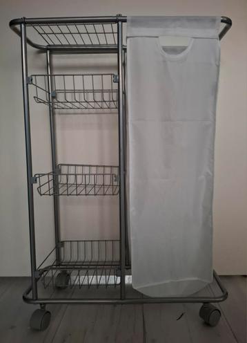 Wenko - Multifunctionele Trolley Grijs Metaal Afneembare Tas beschikbaar voor biedingen