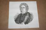 Antieke gravure uit 1841 - Portret  Menno van Coehoorn !!, Ophalen of Verzenden