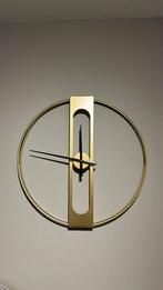 Gouden klok, Huis en Inrichting, Woonaccessoires | Klokken, Ophalen, Zo goed als nieuw, Analoog, Wandklok