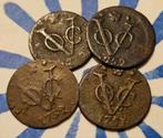 Lotje oude munten VOC duiten Holland 1750-1760 met misslag, Ophalen of Verzenden, Vóór koninkrijk, Setje