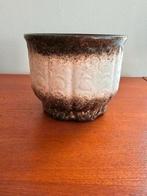 Vintage West Germany Bloempot Keramiek Bruintinten, Rond, Binnen, Ophalen of Verzenden, Zo goed als nieuw