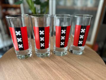 4 x royaal glas Amsterdamse kruizen van Ikea Nieuw beschikbaar voor biedingen