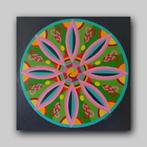Mandala op donkere achtergrond, Ophalen, Nieuw, Schilderij, 50 tot 75 cm