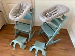 🩵1of2 Aqua Blauw Stokke Tripp Trapp Newborn en Babyset 🩵, Ophalen, Gebruikt, Meegroeistoel, Stoelverkleiner