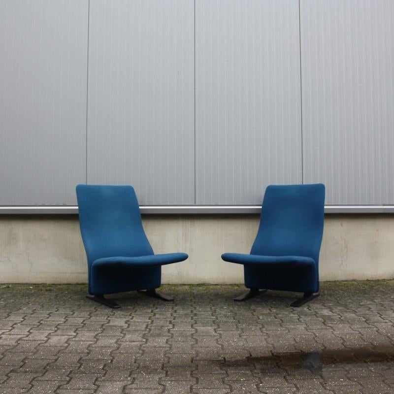 Artifort F784 Concorde blauw, Huis en Inrichting, Fauteuils, Ophalen, Gebruikt, -, 75 tot 100 cm