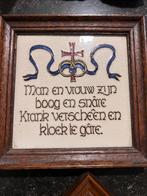 4 vintage kaders met spreuken, keramieken tegels, Antiek en Kunst, Ophalen of Verzenden