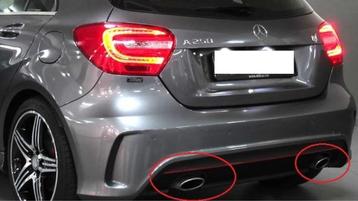 2 stuks uitlaatpijp sierstukken Mercedes A-Klasse W176 beschikbaar voor biedingen