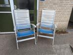 2x Inklapbare tuinstoelen - Aluminium frame - Dukdalf, Tuin en Terras, Ophalen, Gebruikt, Aluminium, Inklapbaar