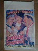 Filmposter Laurel & Hardy 'de lustige makkers', Gebruikt, Ophalen of Verzenden, A1 t/m A3, Rechthoekig Staand