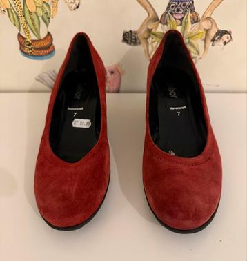 Nieuwe Gabor suède pumps - donkerrood, hak 6cm beschikbaar voor biedingen