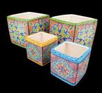 2218 Leuke bloempotten bloempotjes overpotten plantpotten, Tuin en Terras, Bloempotten, Overige materialen, Vierkant, Ophalen of Verzenden