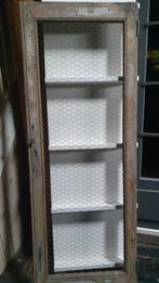 Antieke hardhoutendeur met gaas, sier/etalage object?, Doe-het-zelf en Verbouw, Ophalen, Zo goed als nieuw, Binnendeur, 200 tot 215 cm