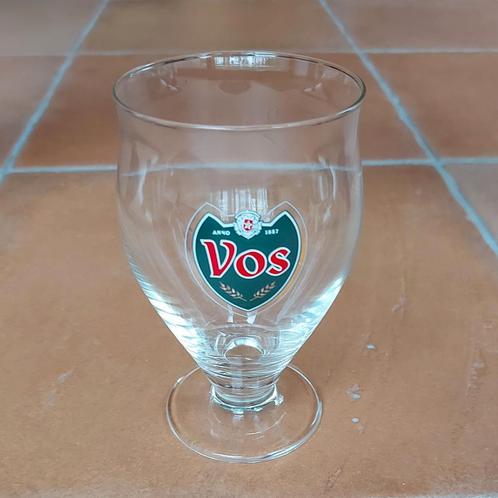 Vos bierglas op voet anno 1857, glas, Verzamelen, Glas en Borrelglaasjes, Zo goed als nieuw, Bierglas, Ophalen of Verzenden