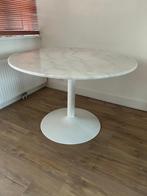 Marmeren eettafel, Huis en Inrichting, Ophalen, 100 tot 150 cm, 50 tot 100 cm, Zo goed als nieuw