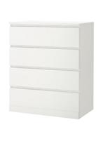 Ikea Malm ladekast 80x100, wit, Huis en Inrichting, Kasten | Ladekasten, Ophalen, 50 tot 100 cm, Zo goed als nieuw, 3 of 4 laden