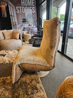Relaxfauteuil INDI chill-line concrete leder bunny stof, Ophalen of Verzenden, Nieuw, Stof
