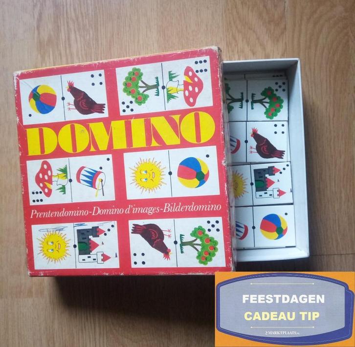 Domino (papita) Vintage, Hobby en Vrije tijd, Gezelschapsspellen | Bordspellen, Zo goed als nieuw, Een of twee spelers, Drie of vier spelers