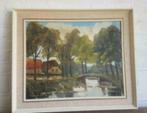 schilderij olieverf  Jan Kelderman zomeravond Giethoorn, Antiek en Kunst, Kunst | Schilderijen | Klassiek, Ophalen