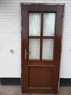 Houten buitendeur met kozijn, Doe-het-zelf en Verbouw, Deuren en Horren, Ophalen, Buitendeur, 215 cm of meer