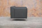 ZGANieuw! groene stoffen Rolf Benz Linea design fauteuil, Design, 75 tot 100 cm, Zo goed als nieuw, Metaal