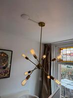 Gouden Hanglamp met 8 Lichtpunten, Huis en Inrichting, Ophalen, Zo goed als nieuw, Metaal, 50 tot 75 cm