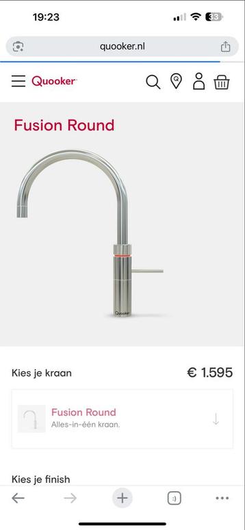 Quooker Fusion Round Kraan + combi b boiler - Nieuw in doos! beschikbaar voor biedingen