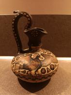 Vintage Rhodos Karaf - Handgemaakt, Antiek en Kunst, Antiek | Keramiek en Aardewerk, Ophalen of Verzenden