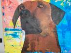 Rhodesian ridgeback schilderij 1600x1700, Ophalen of Verzenden, Schilderij, 75 cm of meer