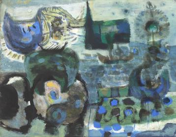 Ton Orth - Gouache op papier 1959 beschikbaar voor biedingen
