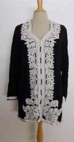 Oosterse aparte zwarte bewerkte tuniek/top! XL, Verzenden, Zo goed als nieuw, Maat 46/48 (XL) of groter, Overige kleuren