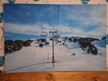 Winterlandschap winter op doek aluminium lijst beschikbaar voor biedingen