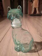 Vintage glazenfles in de vorm een kat uit Frankrijk, Ophalen of Verzenden
