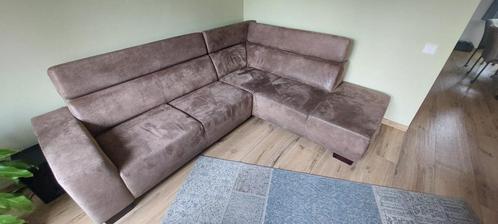 Hoekbank met poef, Huis en Inrichting, Banken | Bankstellen, Gebruikt, Hoekbank, Vierpersoons of meer, 250 tot 300 cm, 75 tot 100 cm