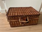 Vintage Picknickmand met Servies, Ophalen of Verzenden, Gebruikt, Overige houtsoorten, Minder dan 50 cm