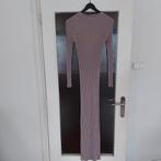 Lange knitwear jurk, Bruin, Purple queen, Ophalen of Verzenden, Maat 36 (S)