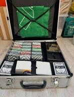 Luxe professionele casino pokerkoffer compleet met 600 chips, Ophalen, Gebruikt