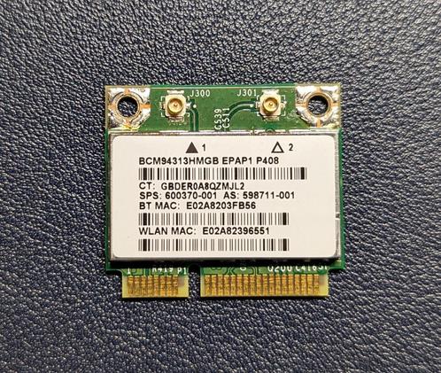 Mini PCI-E wireless WiFi/Bluetooth card, Computers en Software, Netwerkkaarten, Gebruikt, Intern, Verzenden