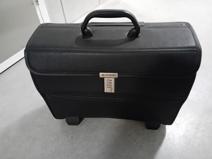 Pilotenkoffer / Documentenkoffer - Samsonite, Sieraden, Tassen en Uiterlijk, Koffers, Gebruikt, Leer, Minder dan 50 cm, Minder dan 35 cm