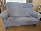 Blauwe tweepersoonsbank, Ophalen, Gebruikt, Eenpersoons, 150 tot 200 cm