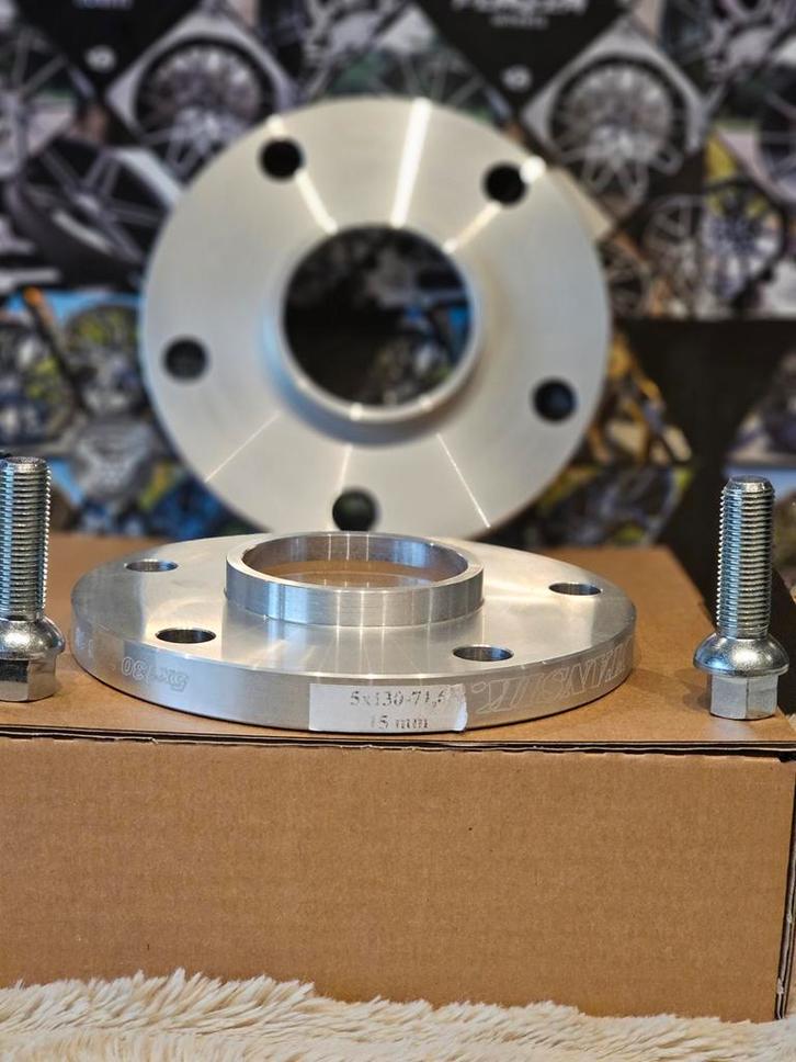 Spoorverbreders spacers Porsche 5x130 71,6 15mm, Auto diversen, Tuning en Styling, Ophalen of Verzenden