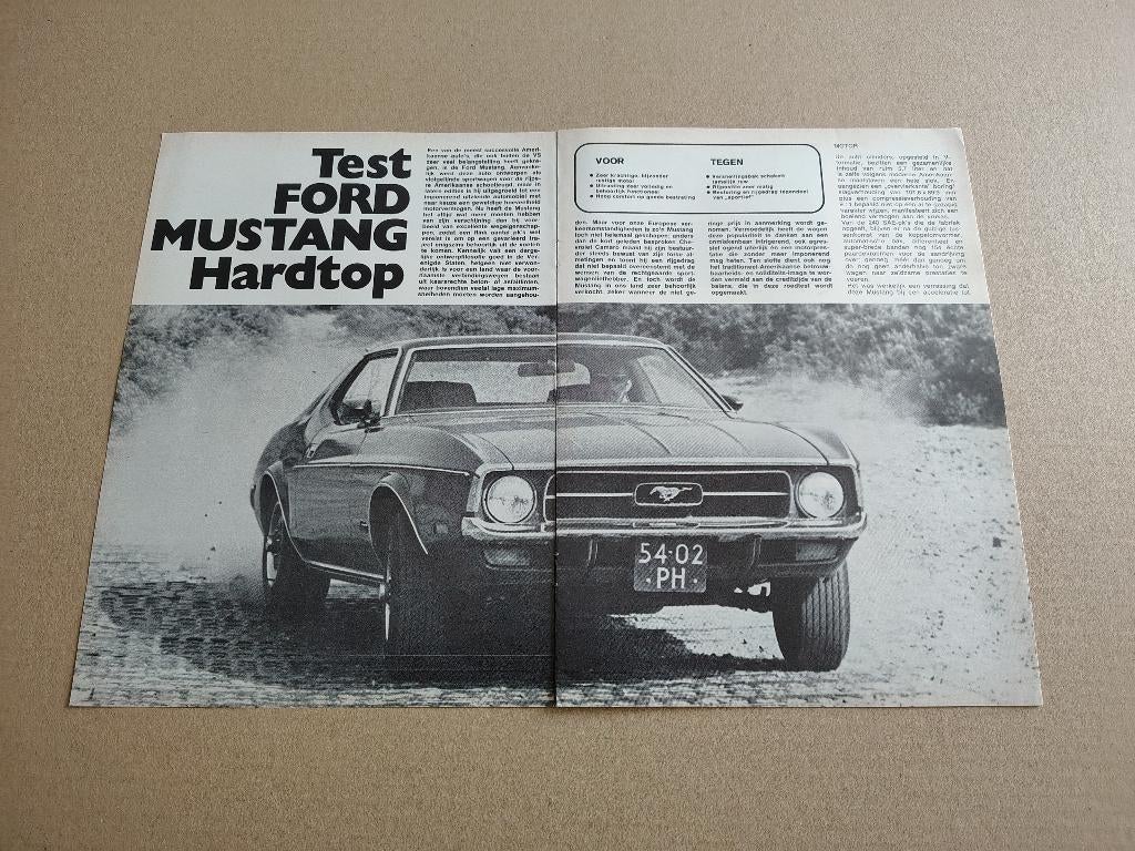 Auto Test (uit oud tijdschrift) Ford Mustang Hardtop (1971), Verzenden, Gelezen, Ford