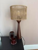 Tafellamp Hout & Touw - Sfeervolle Verlichting, Ophalen, Zo goed als nieuw, Hout, Minder dan 50 cm