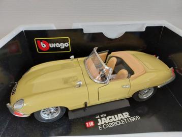 JAGUAR E TYPE GEEL CABRIOLET Bburago UIT JAREN 90 beschikbaar voor biedingen