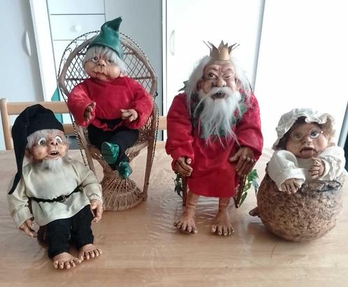 Efteling Trollenkoning 4 beelden., Verzamelen, Efteling, Zo goed als nieuw, Beeldje of Poppetje, Ophalen of Verzenden