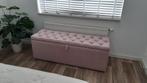Opbergbank roze fluweel te koop, Ophalen, 125 cm of meer, Romantisch rustig, Zo goed als nieuw