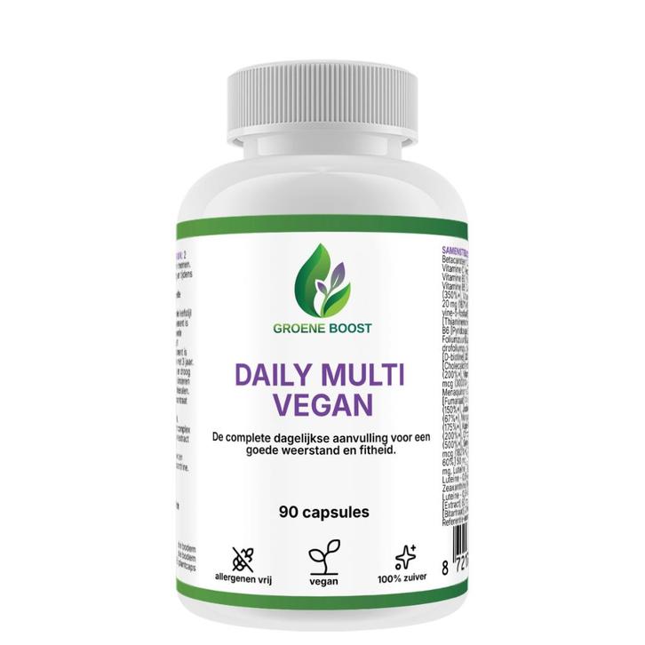 Daily Multi Vegan van Groene Boost | Dagelijkse multivitamin, Sport en Fitness, Gezondheidsproducten en Wellness, Nieuw, Overige typen