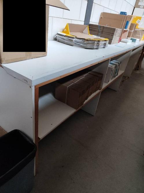 Gratis: Lange witte paktafel (5 meter!) - Zelf demonteren, Doe-het-zelf en Verbouw, Werkbanken, Gebruikt, 170 cm of meer, Ophalen